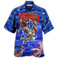 Blue Fishing Hooked Freedom Night Hawaiian Shirt For Warm Weather Adventures And Everyday Comfort