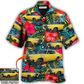 Tropical Floral Car Chevelle Custom Photo Hawaiian Shirt Artwork View For Weekend Travel And Beach Style