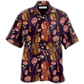 Floral Classic Violin Music Hawaiian Shirt Pattern View For Lightweight Everyday Style