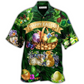 Happy Funny Easter Bunny Hawaiian Shirt Artwork Detail For Resort Trips And Outdoor Activities