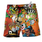 Skull Poker Beach Shorts For Oceanfront Escapes And Weekend Casual Style
