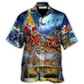 Snowman Christmas Family Light Hawaiian Shirt Design Detail For Sunny Adventures And Casual Wear