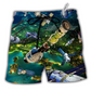 Satellite I Need More Space Green Hawaiian Print Beach Shorts For Weekend Adventures And Comfort