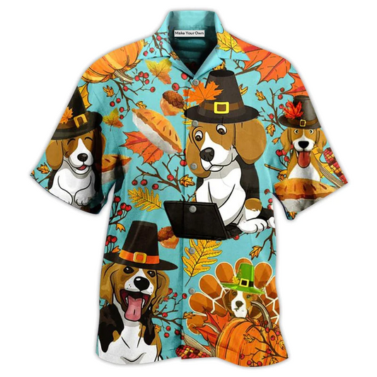 Beagle Hawaiian Shirt Pattern View For Relaxed Warm Weather Outfits