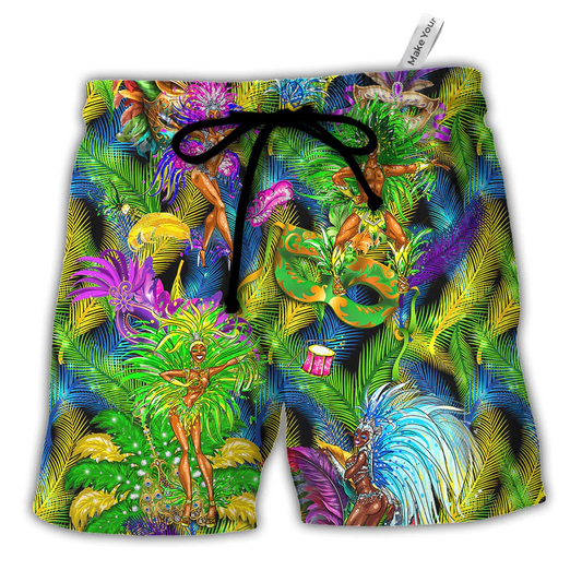 Festival Carnival Beach Shorts For Poolside Relaxation And Bright Seasonal Outfits