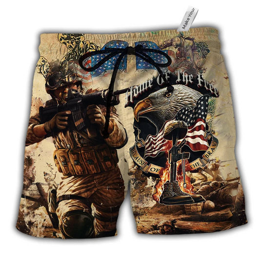 Veteran Americana Beach Shorts For Resort Getaways And Lightweight Summer Style