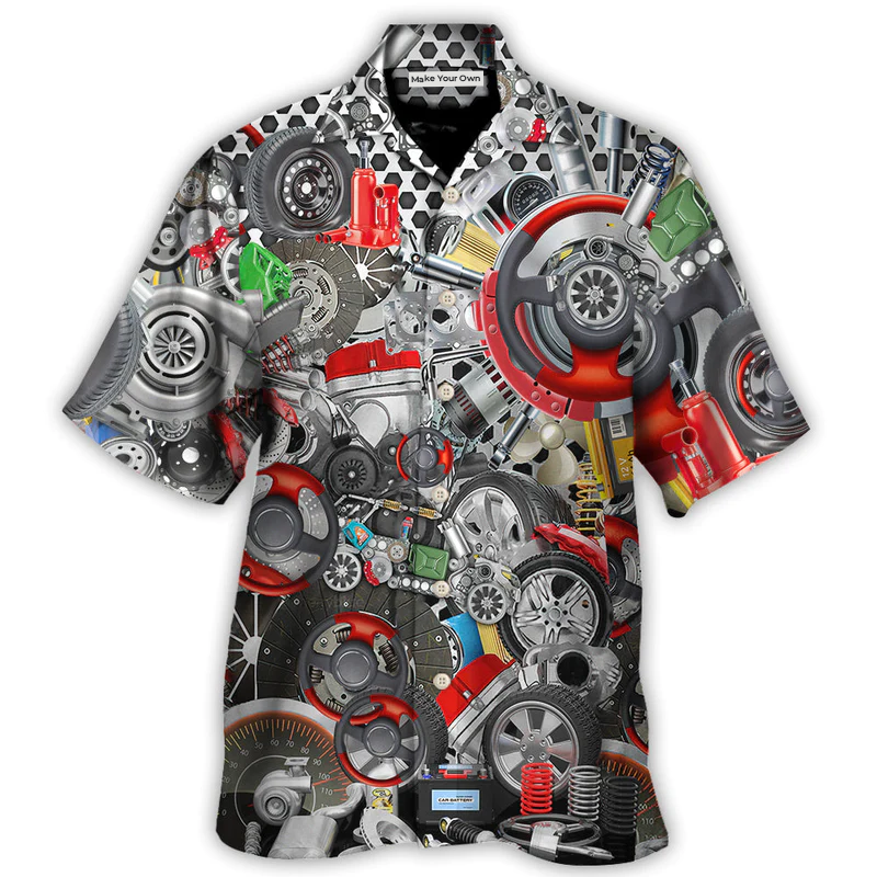 Mechanic Hawaiian Shirt For Island Holidays Summer Parties And Casual Outdoor Wear