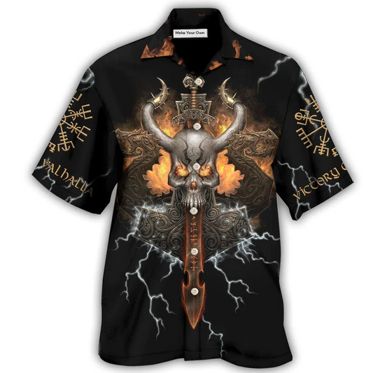Norse Warrior Victory Hawaiian Shirt For Warm Weather Adventures And Everyday Comfort