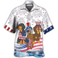 Dachshund Independence Day Hawaiian Shirt Pattern View For Relaxed Warm Weather Outfits
