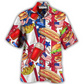 Food Independence Day Star American Hawaiian Shirt For Coastal Adventures And Warm Weather Wear