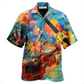 Artistic Violin Hawaiian Shirt For Resort Getaways Summer Adventures And Casual Gifting