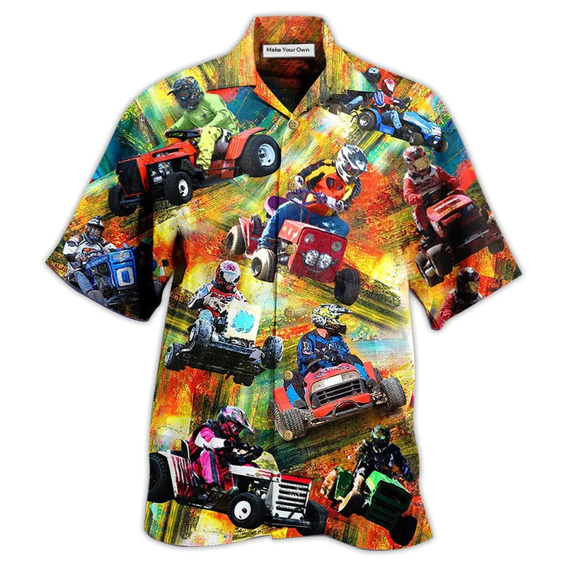Racing Car Hawaiian Shirt For Coastal Trips Outdoor Events And Relaxed Summer Wear
