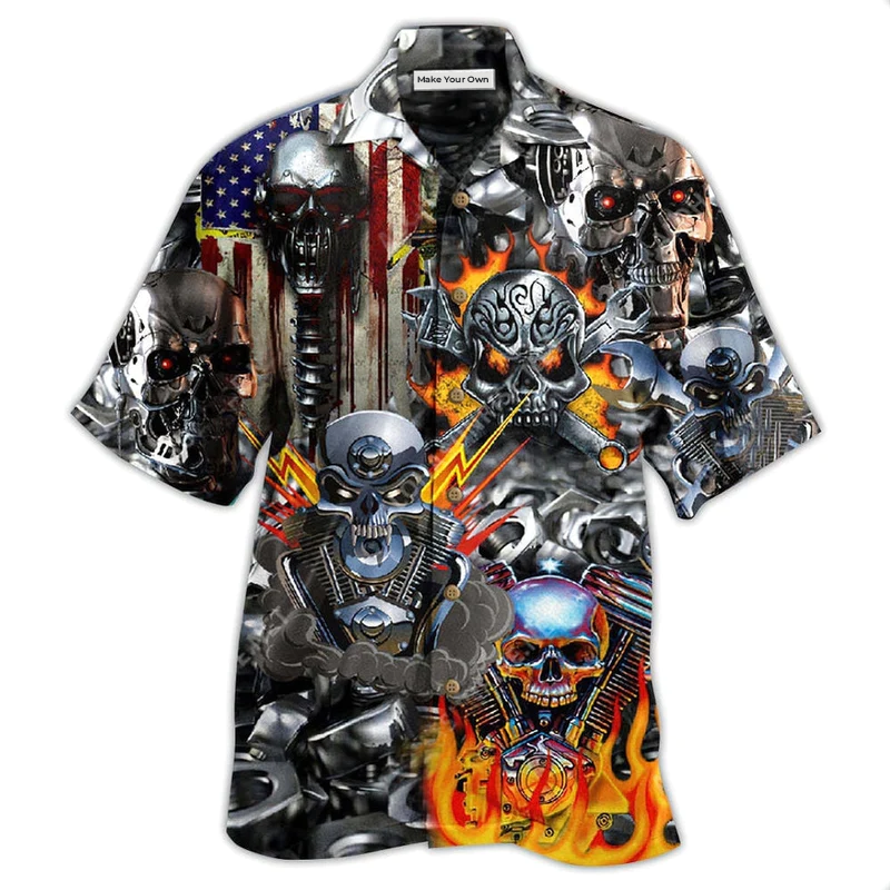 Skull Hawaiian Shirt For Tropical Escapes Resort Wear And Outdoor Celebrations