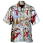 Festive Christmas Snowman Hawaiian Shirt Detailed Pattern View For Beach Days