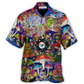 Bohemian Colorful Mushroom Aliens Stay Hawaiian Shirt For Beach Parties And Weekend Getaways