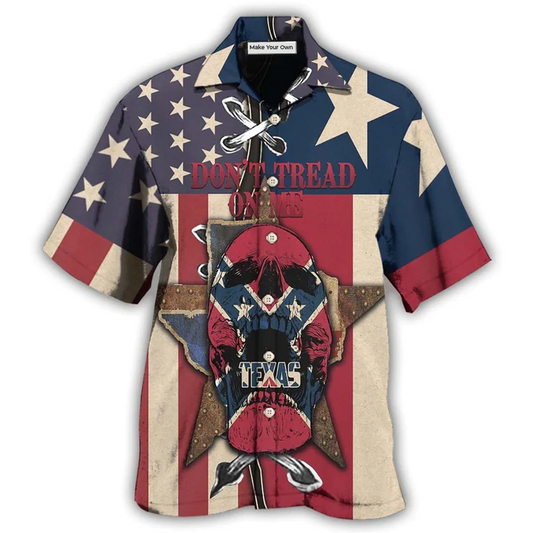 Peace Texas Heritage And Skull Hawaiian Shirt For Vacation Getaways Resort Wear And Casual Celebrations