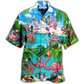 Flamingo Palm Sometimes Chill Hawaiian Shirt Design Detail For Sunny Adventures And Casual Wear