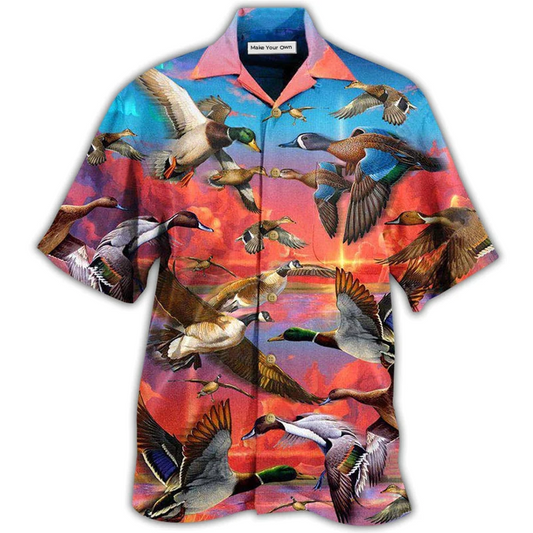 Duck Ducks Sky Hawaiian Shirt Design View For Resort Travel And Thoughtful Gifting