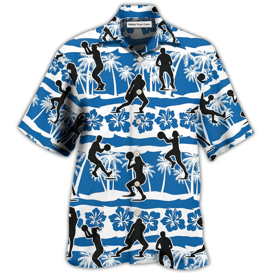 Tropical Floral Netball Beach Hawaiian Shirt Design Detail For Beach Days And Holiday Travel