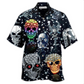 Diamond Skull Hawaiian Shirt For Tropical Holiday Resort Parties And Everyday Style