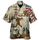 Veteran Creative Pattern Hawaiian Shirt All Over Print Detail For Beach Days