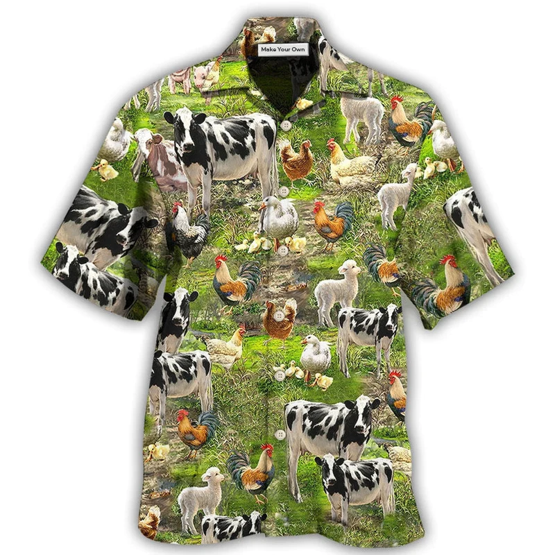 Farm Life Hawaiian Shirt For Summer Events Coastal Travel And Comfortable Styling
