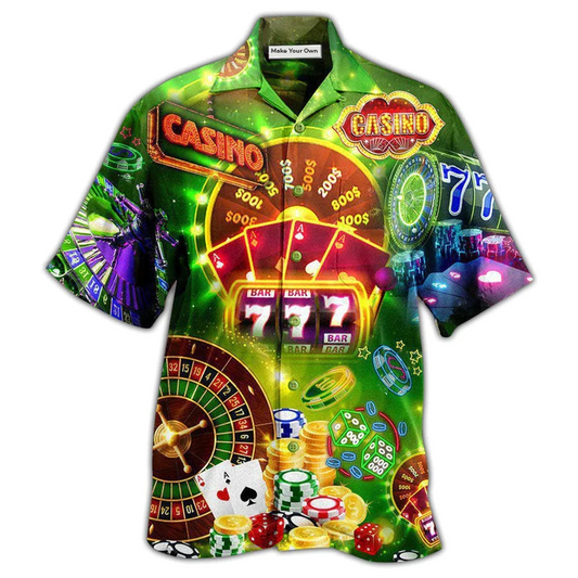 Game Card Smarter Play Luckier Hawaiian Shirt Artwork View For Coastal Escapes And Resort Style
