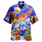 Christmas Santa Hawaiian Shirt For Summer Events And Casual Outdoor Wear