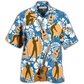 Guitar Golf Hawaiian Shirt Artwork Detail For Tropical Trips And Casual Outings