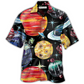 Black Planet Hawaiian Shirt Pattern View For Lightweight Everyday Style
