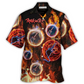 Rock Music Fire Hawaiian Shirt Detailed Pattern View For Warm Weather Events