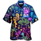 Dreamy Flamingo Stand Tall Big Hawaiian Shirt Design Detail For Beach Days And Holiday Travel