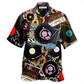 Vintage Record Player Music Hawaiian Shirt For Tropical Getaways Outdoor Fun And Everyday Wear