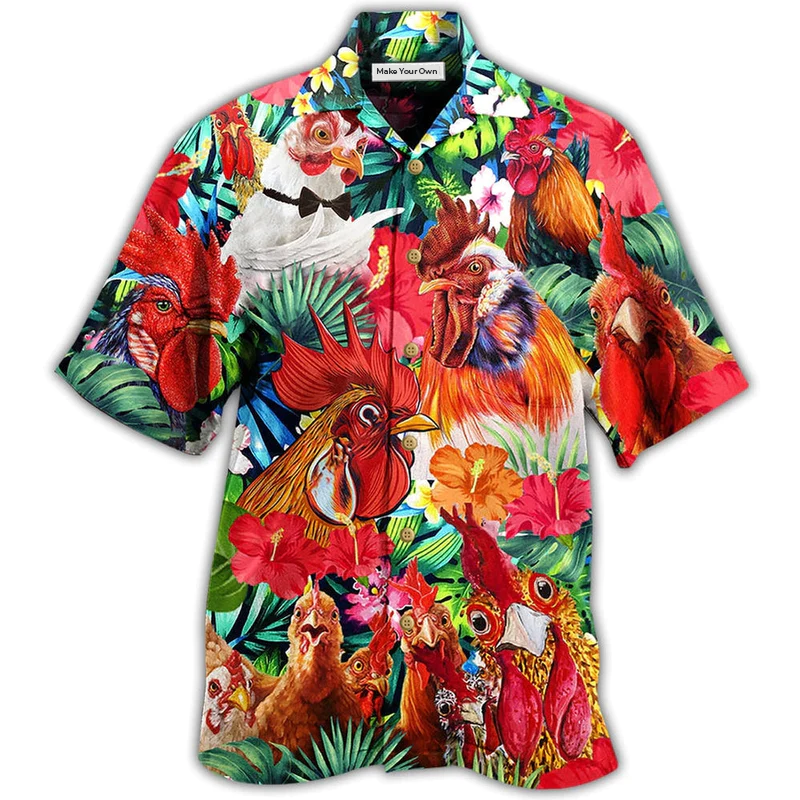 Chicken Farm Wonder Hawaiian Shirt For Summer Vacation And Beach Travel