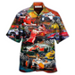 Car Racing Race Hawaiian Shirt Artwork Detail For Tropical Trips And Casual Outings