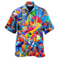 Colorful Music Notes Hawaiian Shirt For Summer Vacation Beach Travel And Casual Wear