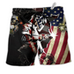 Welder Patriotic So Cool Hawaiian Print Beach Shorts For Warm Weather Holiday Style
