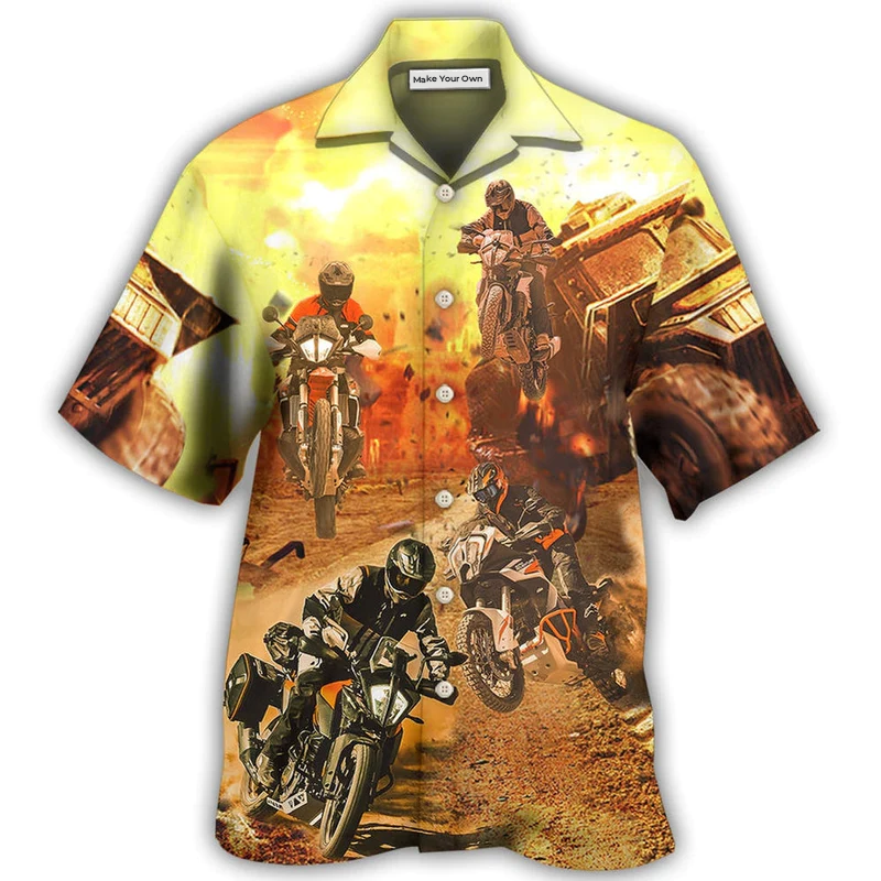 Motorcycle Road Hawaiian Shirt For Summer Vacation And Beach Travel