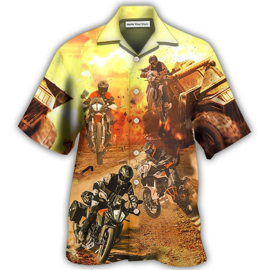 Motorcycle Road Hawaiian Shirt For Summer Vacation And Beach Travel
