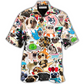 Playful Pug Hawaiian Shirt For Tropical Parties Vacation Travel And Casual Summer Style