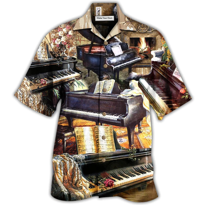 Piano Music Pianist Hawaiian Shirt For Coastal Adventures And Warm Weather Wear