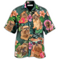 Tropical Dog Griffon Brussels Hawaiian Shirt Pattern View For Lightweight Everyday Style