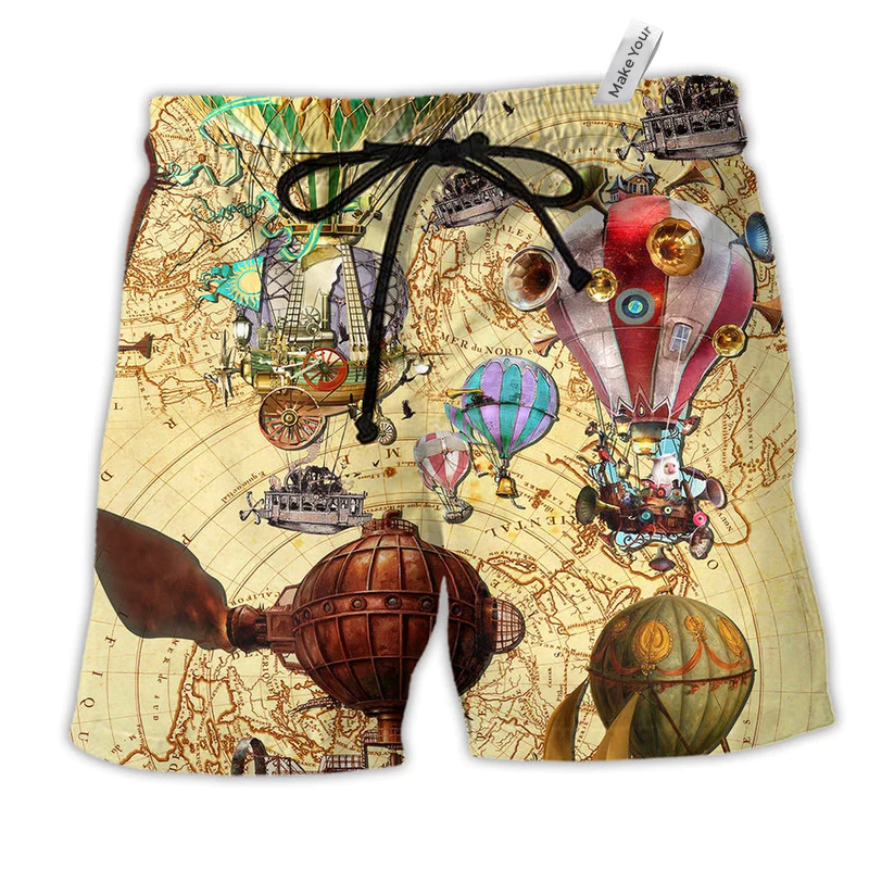 Air Balloon Fly High Fly Far With Air Balloon Beach Shorts For Summer Travel And Airshows