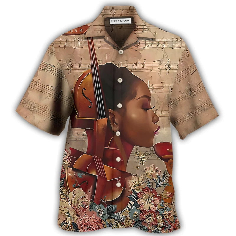 Music Easily Distracted Wine Hawaiian Shirt Pattern View For Relaxed Warm Weather Outfits