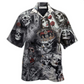 Skull And Casino Cards Hawaiian Shirt For Vacation Parties Beach Outings And Relaxed Daily Wear