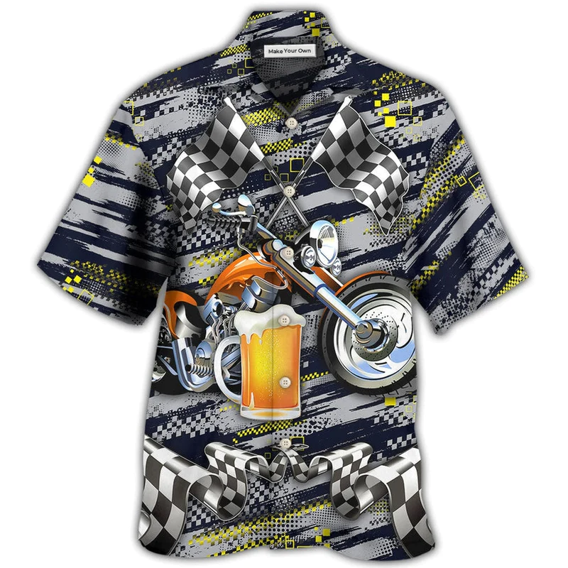 Beer Motocycles Maybe People Hawaiian Shirt For Vacation Days And Relaxed Coastal Outings