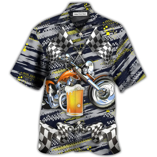 Beer Motocycles Maybe People Hawaiian Shirt For Vacation Days And Relaxed Coastal Outings