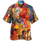 Colorful Violin Hawaiian Shirt For Vacation Getaways Resort Wear And Casual Celebrations