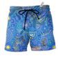 Whale Love Animals Cool Style Hawaiian Print Beach Shorts For Marine Inspired Outdoor Wear