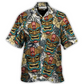Tropical Tiki Tribal Mask Leaf Hawaiian Shirt For Resort Getaways And Comfortable Summer Activities